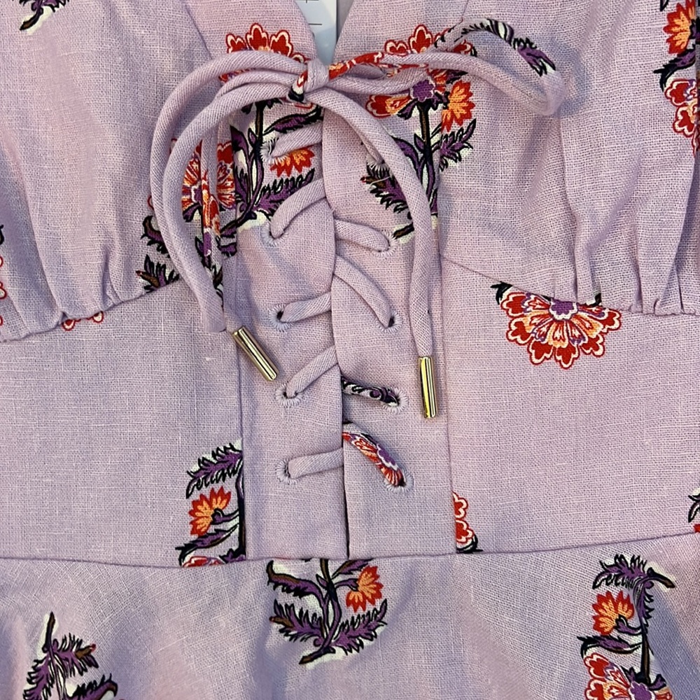 House of Harlow 1960 Linen A Line Dress - Picture 3 of 9